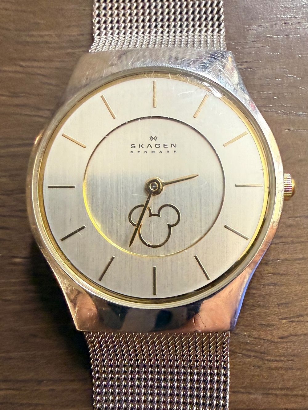 Disney Skagen Mesh Watch 233SGSC Vintage Quartz